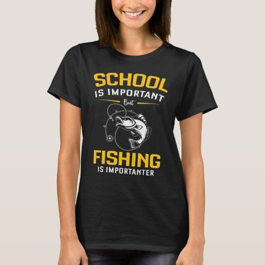 T-shirt La pêche est importante (Devant)