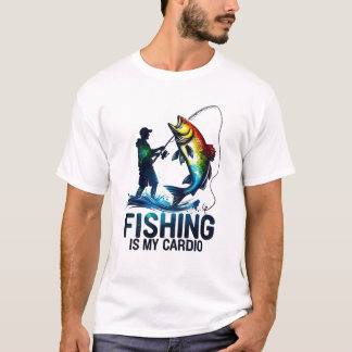 T-shirt La pêche est mon cardio pêcheur