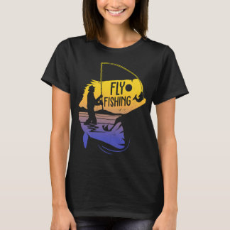 T-shirt La pêche est mon passe-temps rétro silhouette de c