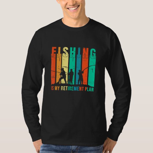T-shirt La pêche est mon plan de retraite La pêche (Devant)