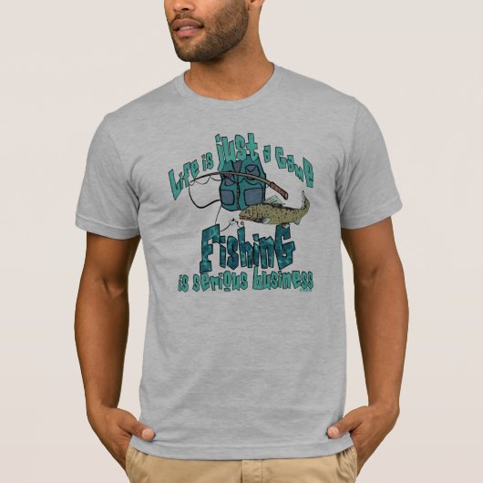 T-shirt La pêche est une affaire sérieuse Chemise de pêche (Devant)