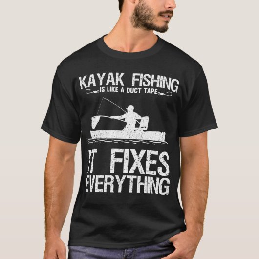T-shirt La Pêche Kayak Est Comme Une Bande À Coupe Qu'Elle (Devant)