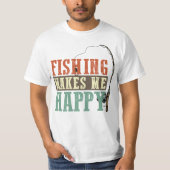 T-shirt La pêche me rend heureux (Devant)