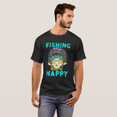 T-shirt La pêche me rend heureux (Devant entier)