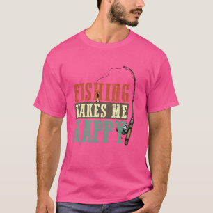 T-shirt La Pêche Me Rend Heureux Pêcheur Fly Desig Pêche
