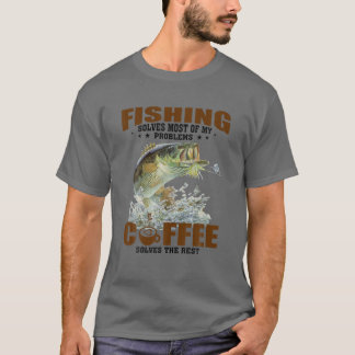 T-shirt La Pêche Résout La Plupart De Mes Problèmes Café L