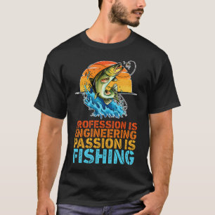 T-shirt La pêche résout la plupart de mes problèmes La cha