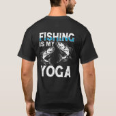 T-shirt La pêche rétro est mon yoga (Dos)