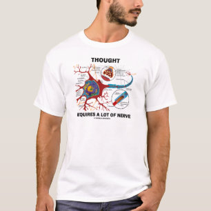 T-shirt La pensée exige beaucoup de nerf (la synapse)