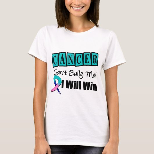 T-shirt La pente de cancer de la thyroïde m'intimident que (Devant)