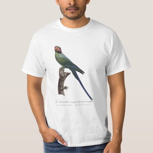 T-shirt La Perruche a nuque et joues rouges (Devant)