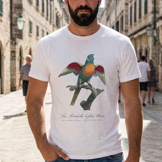 T-shirt La Perruche une face bleue