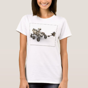 T-shirt La Persévérance Mars Rover Sur Arrière - plan Blan