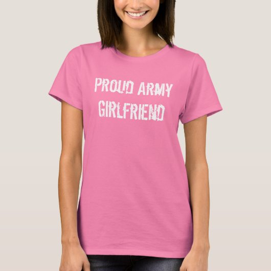 T-shirt La petite amie de l'armée boit ! (Devant)