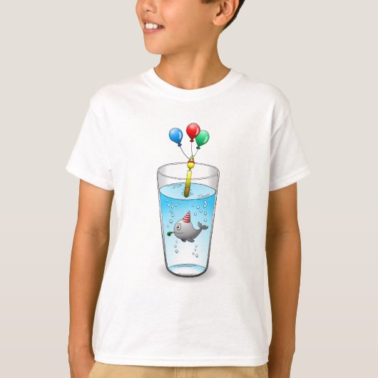 T-shirt La petite baleine fêtarde (Devant)