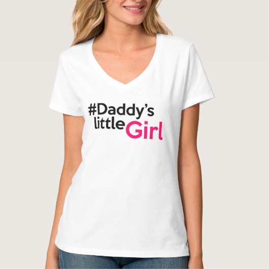 T-shirt la petite fille du papa (Devant)