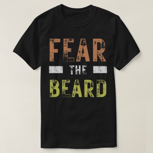 T-shirt La peur de la barbe conception désespérée pour les (Design devant)