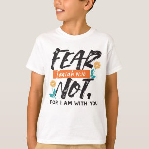 T-shirt La Peur Pas Isaïe Bible Verse Conception Inspirant