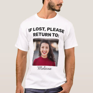 T-shirt La photo d'un couple mignon s'il est perdu, s'il v