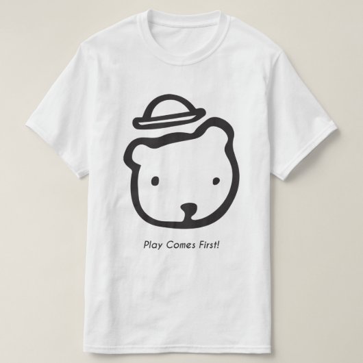 T-shirt La pièce de théâtre masculine devient la première  (Design devant)