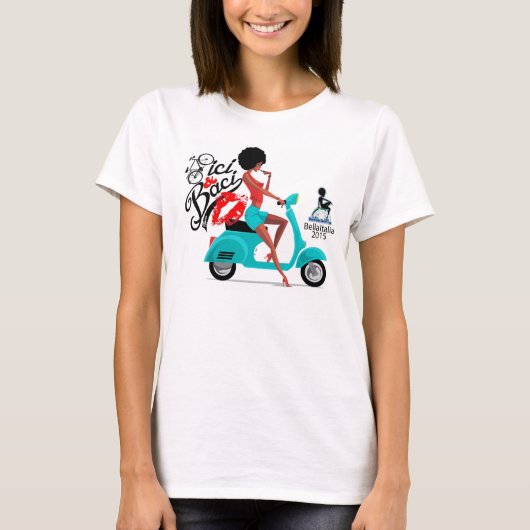 T-shirt La pièce en t 2015 de fille de Vespa de Bella (Devant)