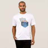 T-shirt La pièce en t active des hommes de glacière de (Devant entier)