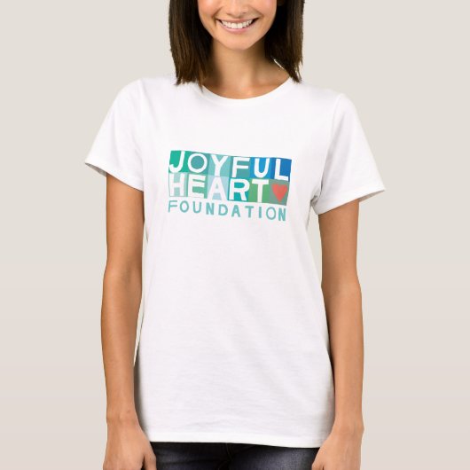 T-shirt La pièce en t adaptée par coeur joyeux des femmes (Devant)