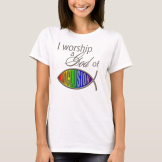T-shirt La pièce en t de base des femmes : J'adore Dieu
