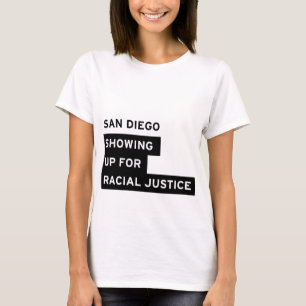 T-shirt La pièce en t de femmes blanches de SURJ San Dieg