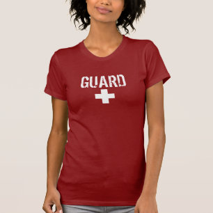 T-SHIRT LA PIÈCE EN T DES FEMMES DE GARDE DE MAÎTRE NAGEUR