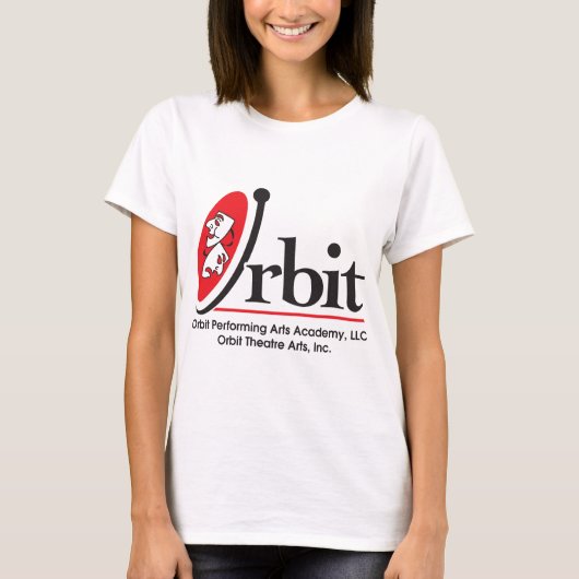 T-shirt La pièce en t des femmes de logo d'orbite (Devant)