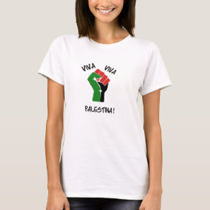 T-shirt La pièce en t des femmes de Palestina de vivats d