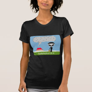 T-shirt La pièce en t des femmes du volcan 2010 de