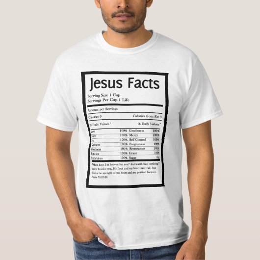T-SHIRT LA PIÈCE EN T DES HOMMES DE FAITS DE JÉSUS (Devant)