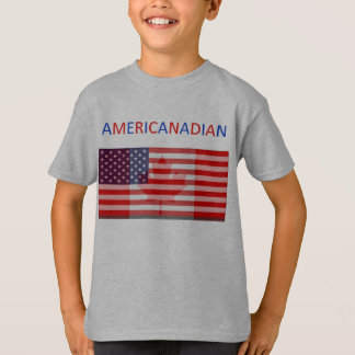 T-shirt La pièce en t grise des enfants d'AMERICANADIAN
