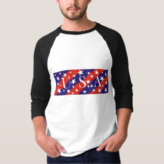 T-shirt La pièce en t imprimée par double des hommes USA1