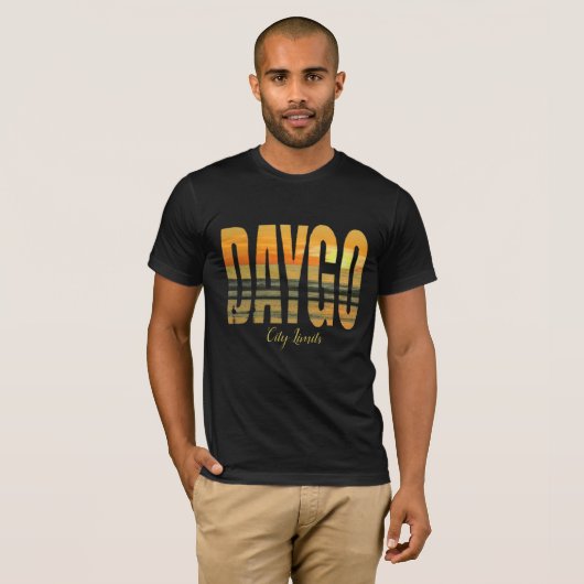 T-shirt La pièce en t/noir des hommes de Daygo (limites de (Devant entier)