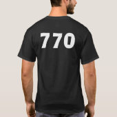 T-shirt La pièce en t noire with770 de l'ÉQUIPE KRINSKY (Dos)