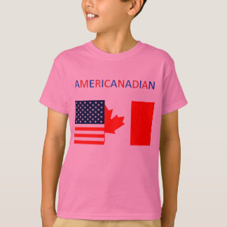 T-shirt La pièce en t rose des filles d'AMERICANADIAN 2
