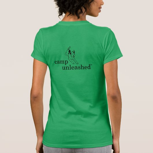 T-shirt La pièce en t vert-foncé des femmes (Dos)