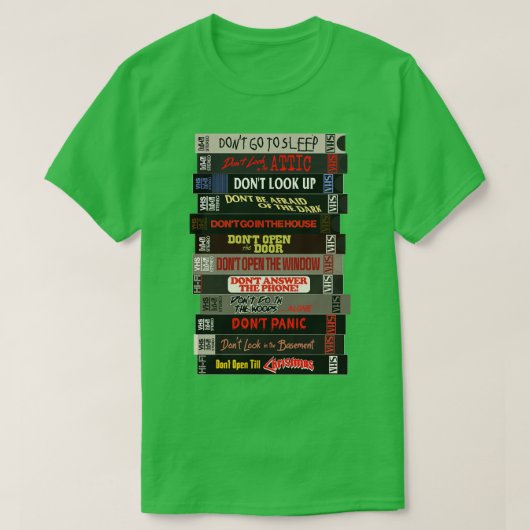 T-shirt La pile VHS Horreur Dont Films (Design devant)