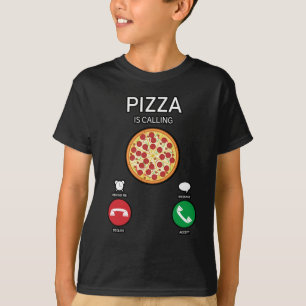 T-shirt La pizza appelle Interface de drôle d'appel téléph