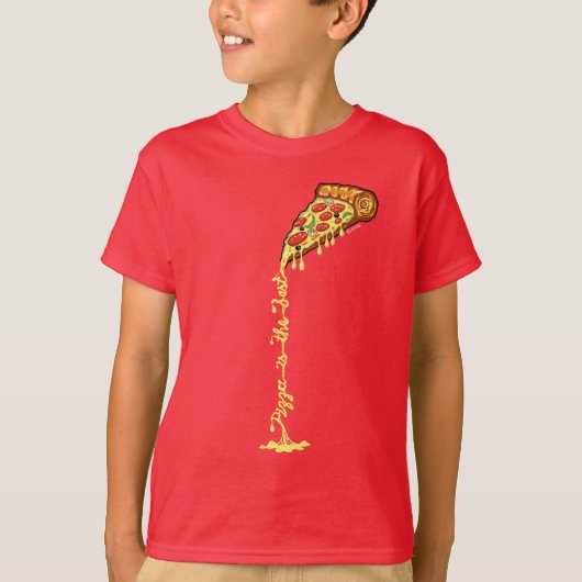 T-shirt La pizza est le meilleur (Devant)