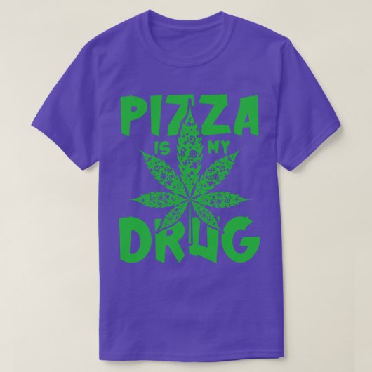 T-shirt La pizza est ma drogue (Design devant)