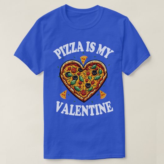 T-shirt La pizza est ma Saint Valentin (Design devant)