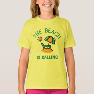 T-shirt La Plage Appelle Simplistic Beach Scène