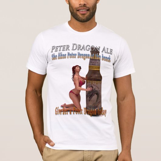 T-shirt La plage de Peter Dragon Ale (Devant)