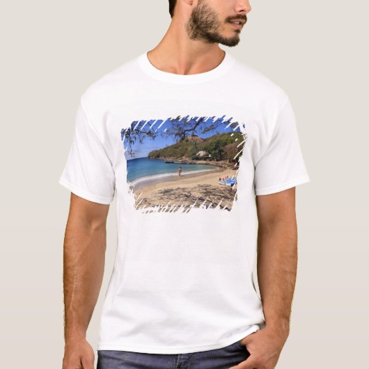 T-shirt La plage du Parc national de Pigeon Island (Devant)