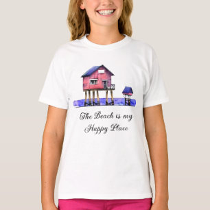 T-shirt La plage est mon endroit heureux