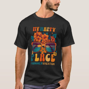 T-shirt La Plage Est Mon Endroit Heureux L'Île Tropicale P